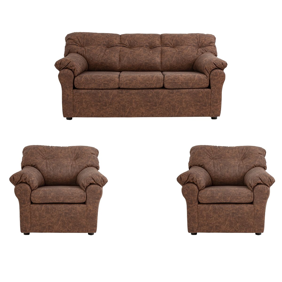 MUEBLES AMERICA - Living América 311 Cuero Auris Café