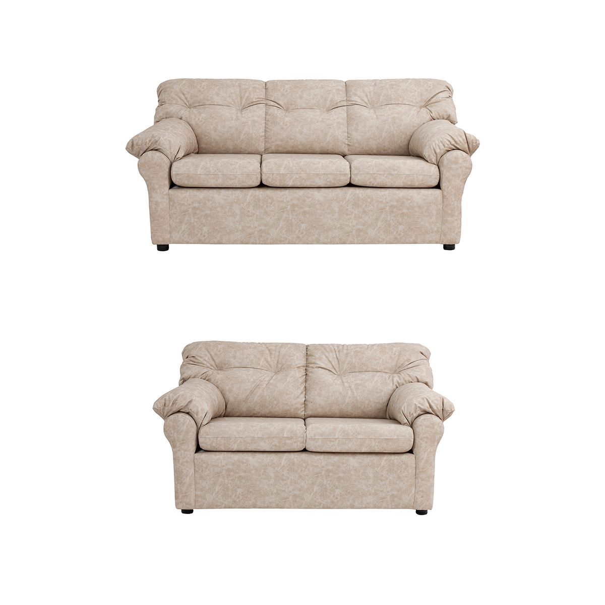 MUEBLES AMERICA - Living América 32 Cuero Auris Beige