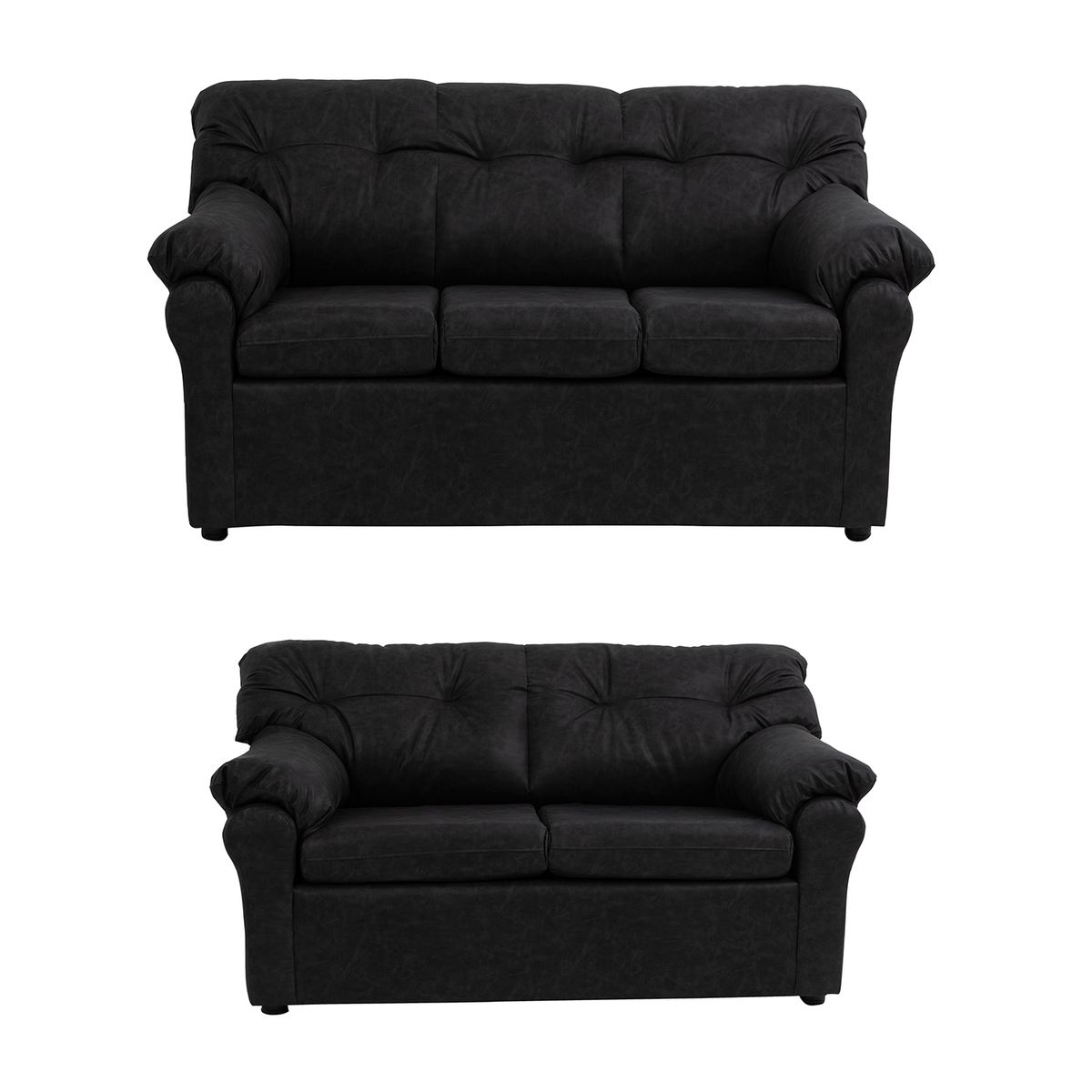 MUEBLES AMERICA - Living América 32 Cuero Auris Negro
