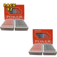 Pack X2 Cartas Carioca Poker Naipe Ingles Juego Mesa