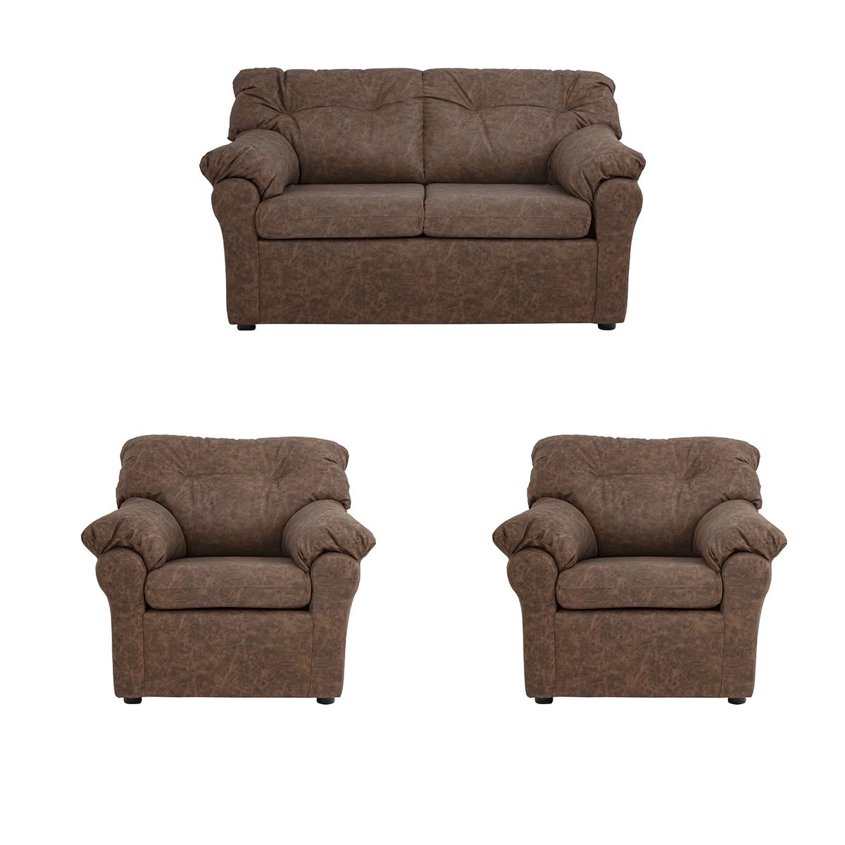 MUEBLES AMERICA - Living América 211 Cuero Auris Café