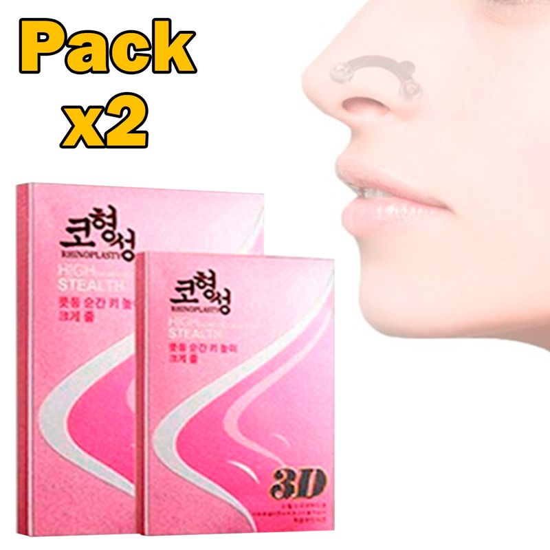 GENERICO - Pack X2 Corrector Nasal Respingador De Nariz Instantaneo