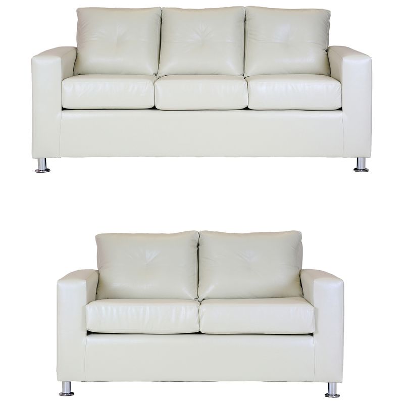 MUEBLES AMERICA - Living George 32 Cuero PU Beige