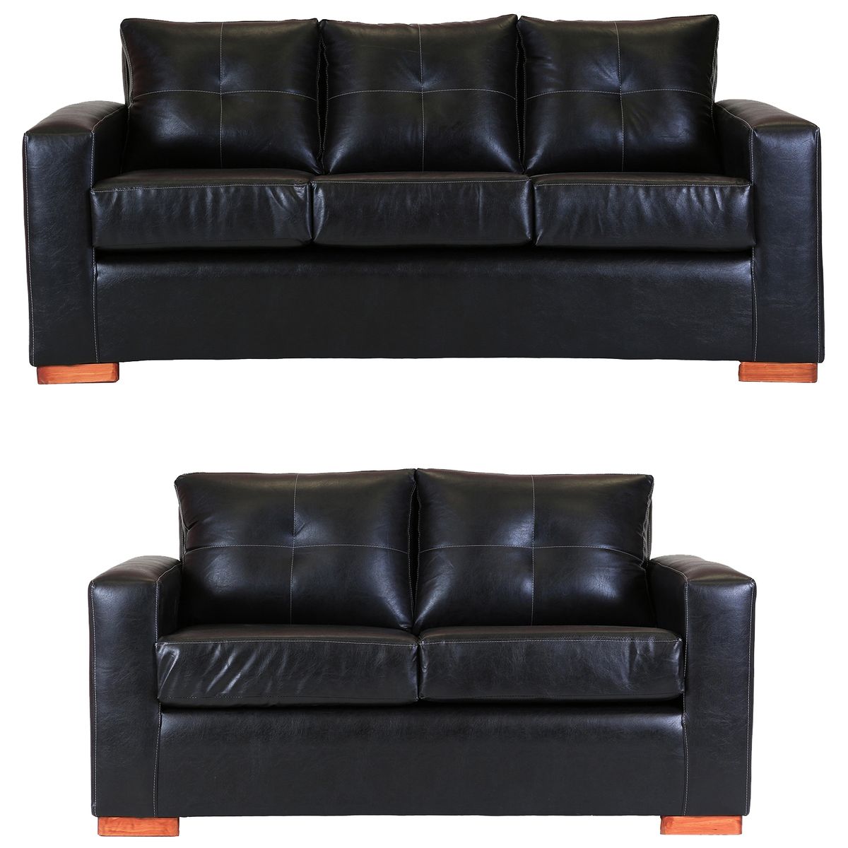 MUEBLES AMERICA - Living Franco 32 Cuero PU Negro