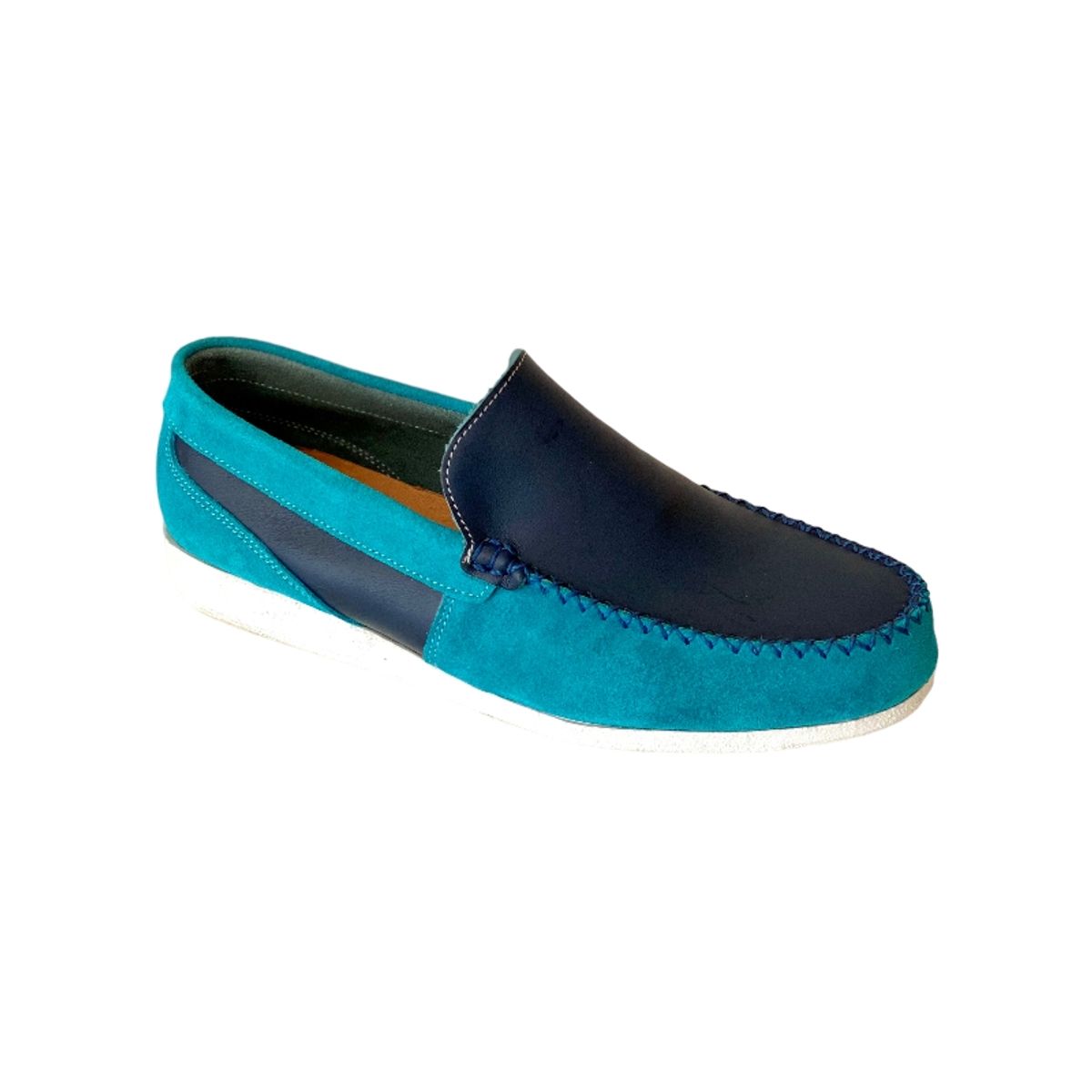 GENERICO - Mocasín de Cuero Natural Hombre Amely Modelo Theo