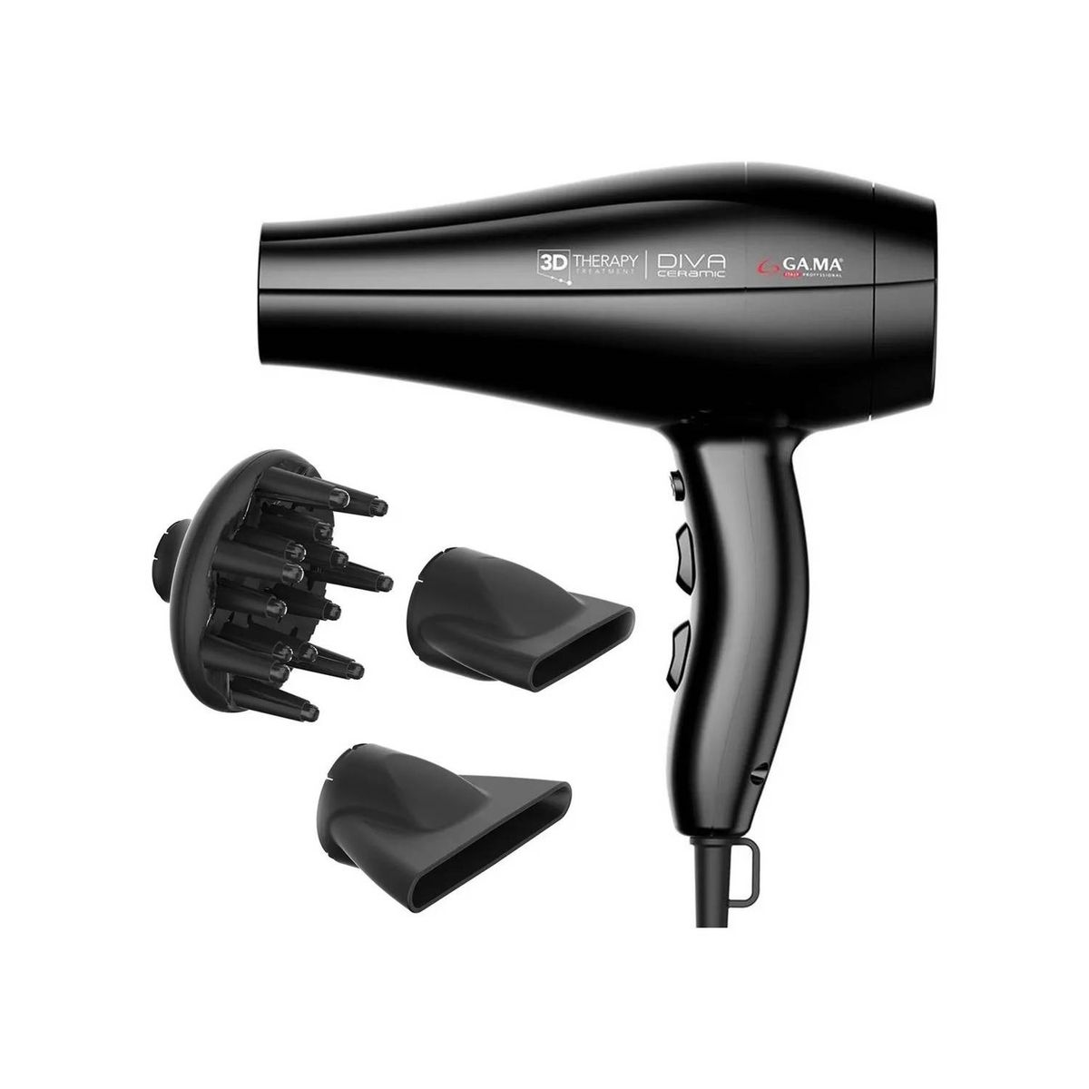 GAMA - Secador De Pelo Gama Diva 3D Therapy Ceramic Tecnología Ion Plus 2300W