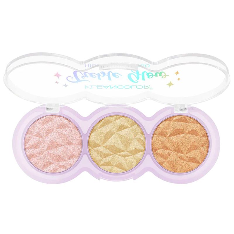 KLEANCOLOR - Paleta Trío de Iluminador Treble Glow Pinky Moon KleanColor
