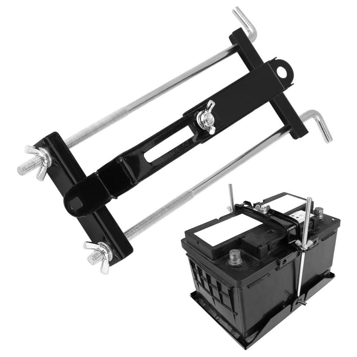 GENERICO - Soporte Fijador Batería Ajustable Auto Seguro Estabilizador