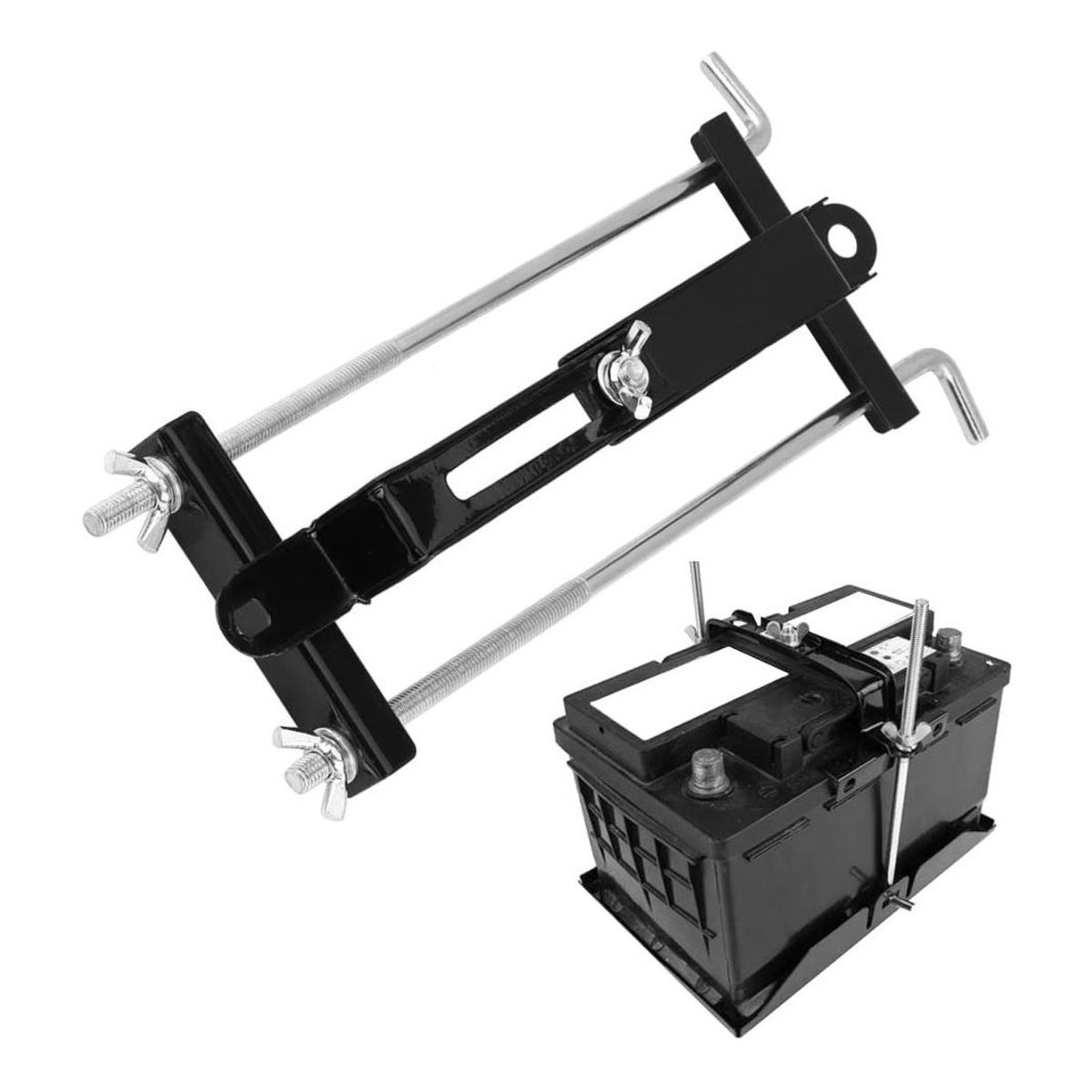 GENERICO - Soporte Fijador Batería Ajustable Auto Seguro Estabilizador