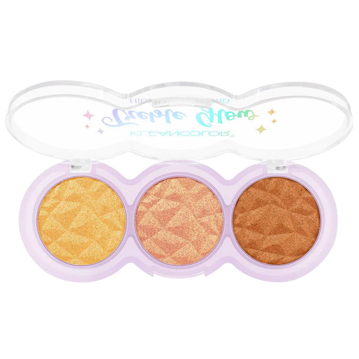 KLEANCOLOR - Paleta Trío de Iluminador Treble Glow Starstruck KleanColor