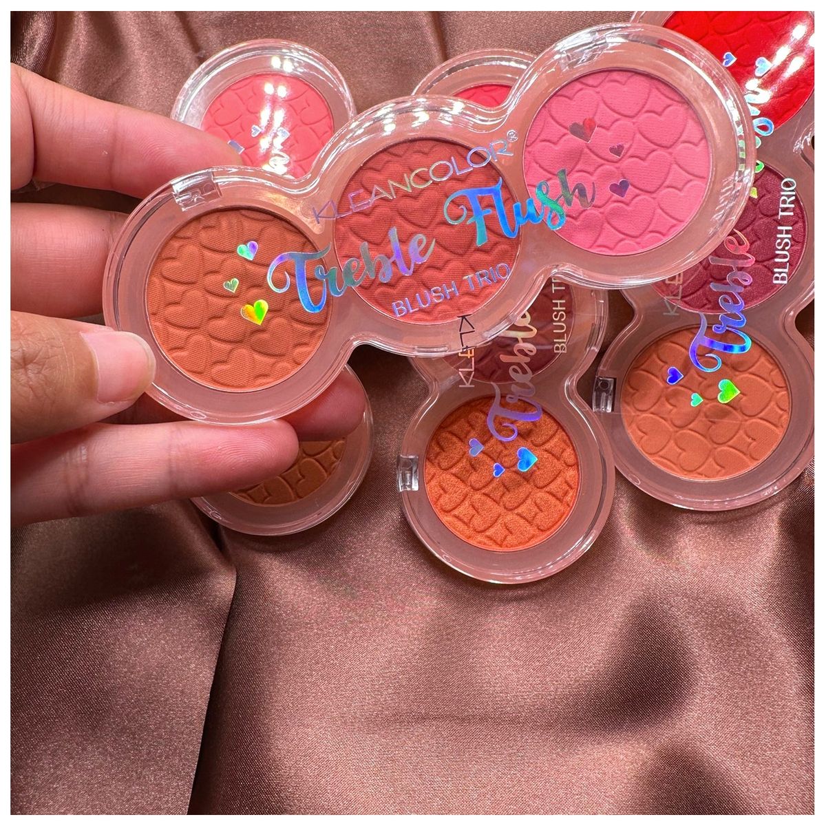 KLEANCOLOR - Paleta Trío de Rubor Treble Flush Bubblegum KleanColor