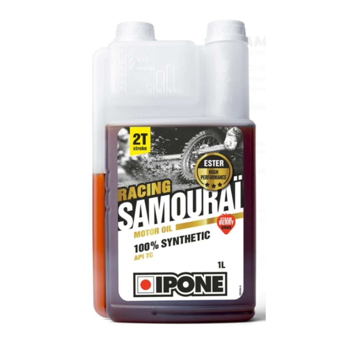 IPONE - Aceite Para Motor De Moto Ipone Samourai 2t Sintetico Fresa