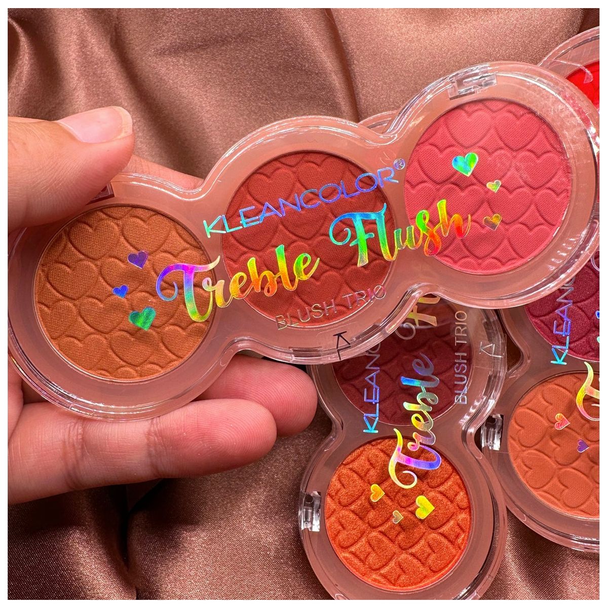 KLEANCOLOR - Paleta Trío de Rubor Treble Flush Nice  Spiced KleanColor