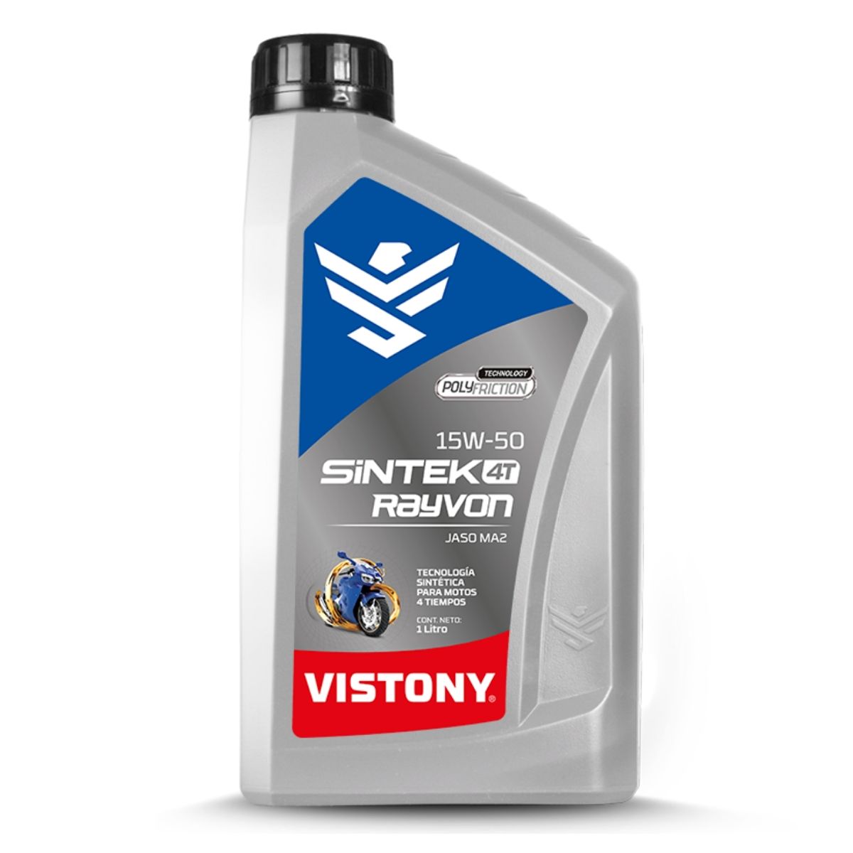 VISTONY - Aceite 15w50 Sintetico 4 Tiempo 1 Litro Vistony