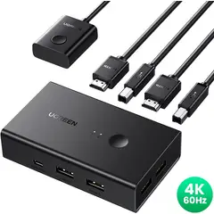 UGREEN - Conmutador Switch Interruptor Selector Kvm Hdmi Usb -