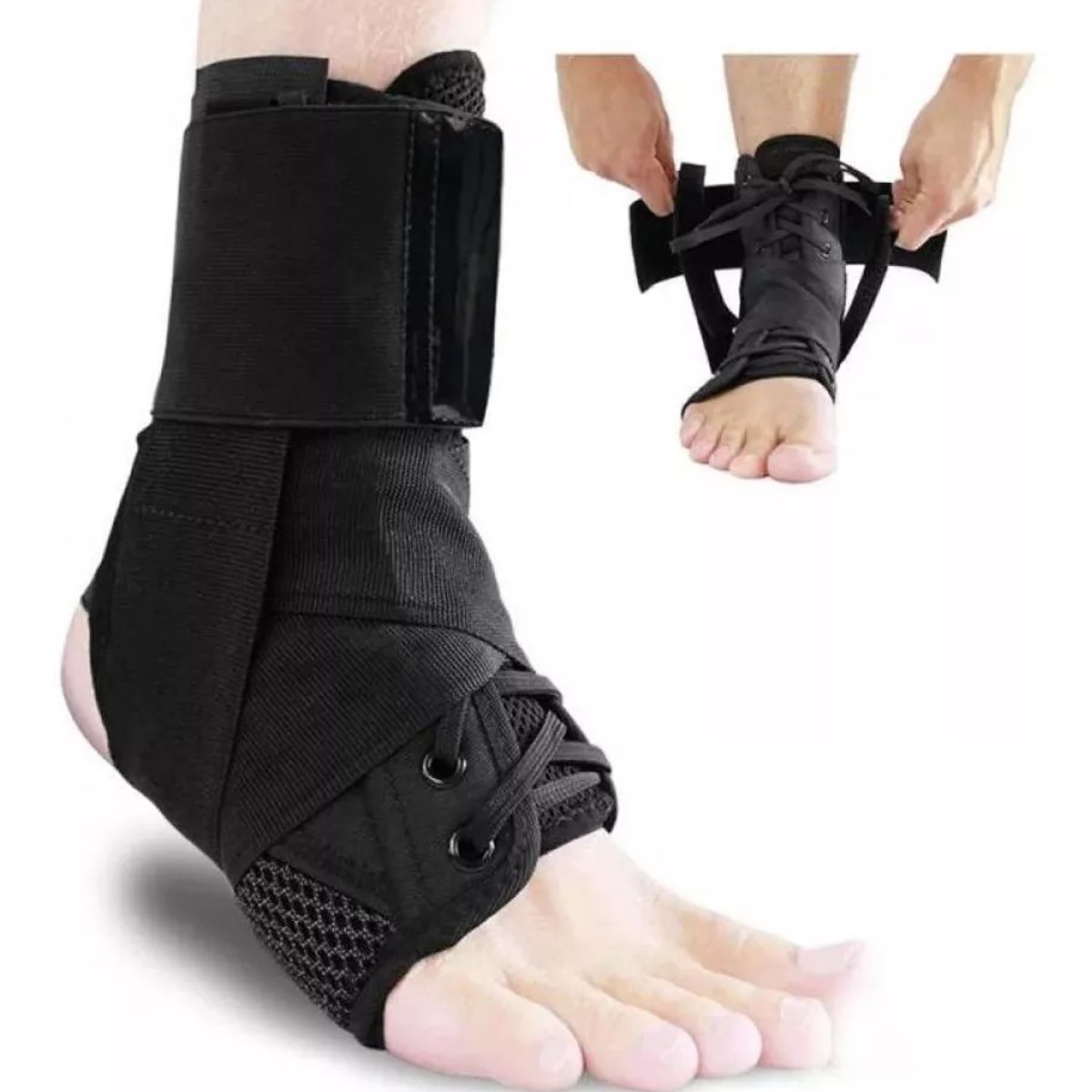 KUANGYE - Estabilizador De Tobillo Transpirable Con Soportes Laterales M