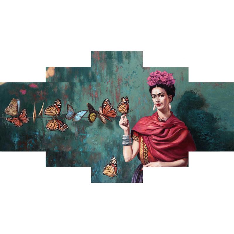 GENERICO - Frida Khalo cuadro pilptico de 150 x 80 cm.