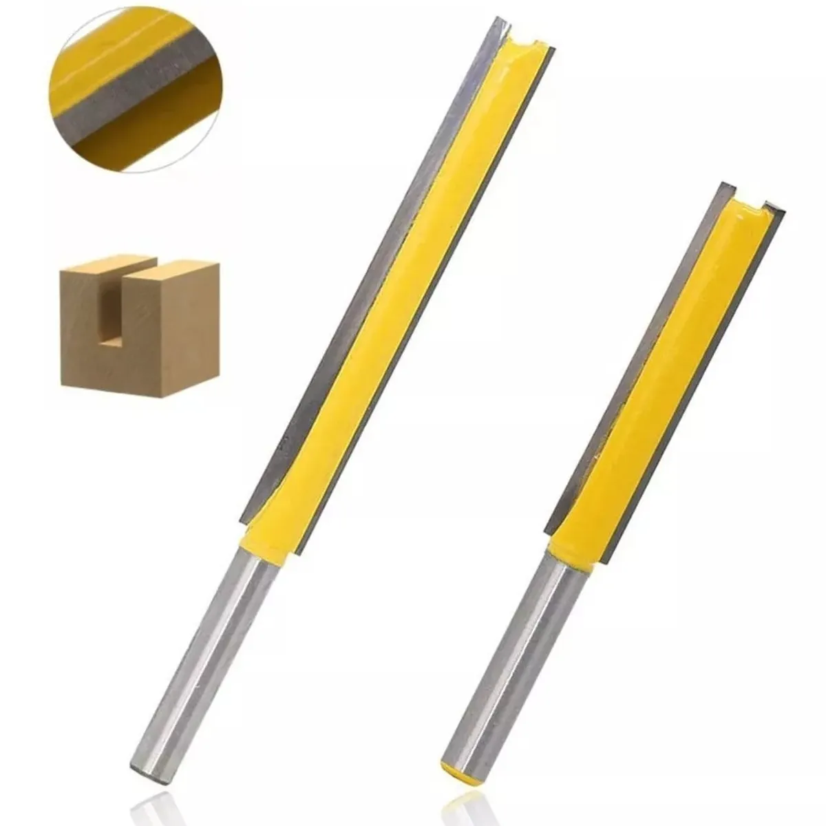 KUANGYE - Fresa De Madera Recta Larga Toma 14 50mm Corte Y 76mm Corte