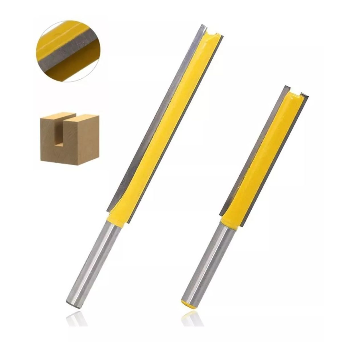 KUANGYE - Fresa De Madera Recta Larga Toma 14 50mm Corte Y 76mm Corte