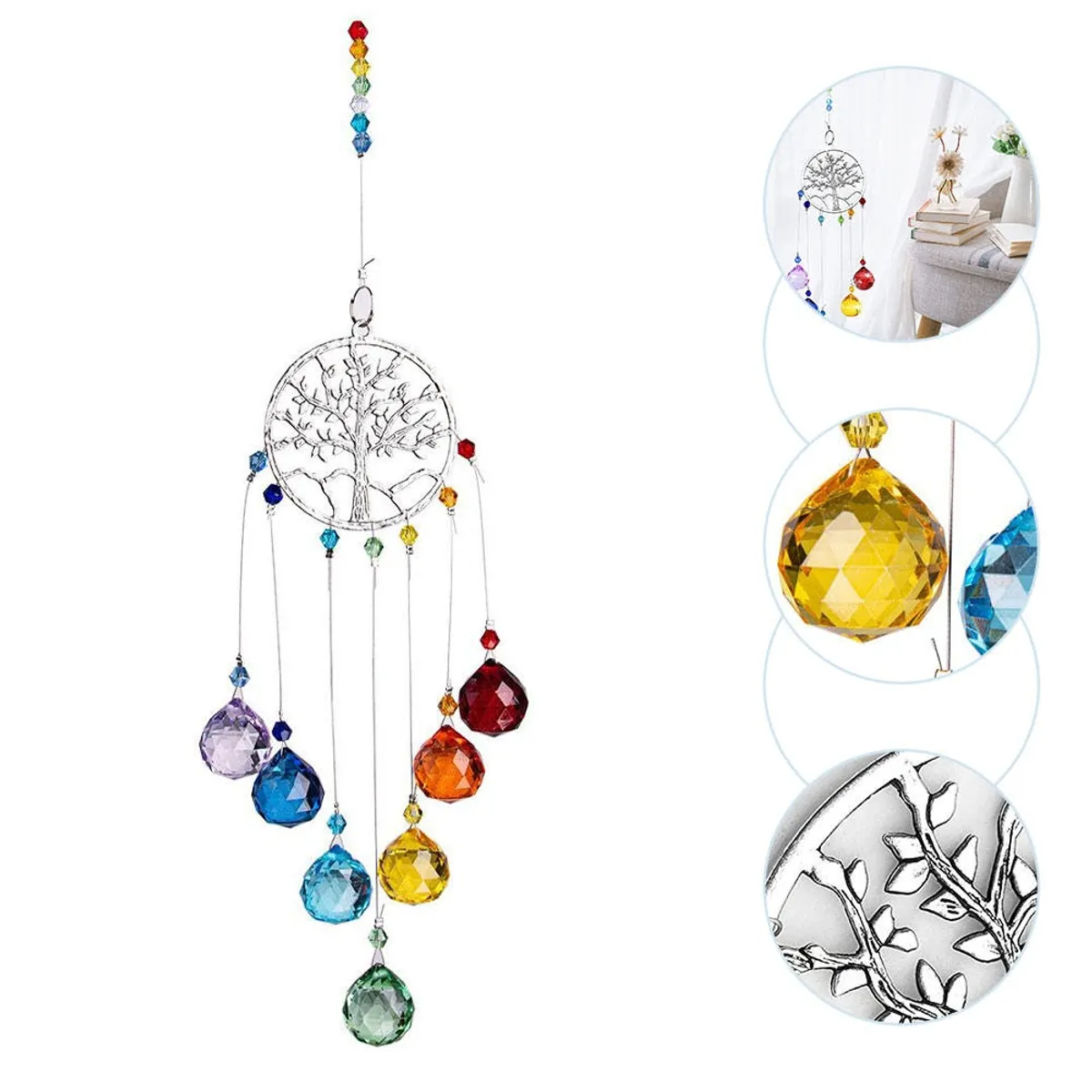 KUANGYE - Atrapasueños Arbol De La Vida7 Chakras  Regalo