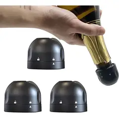 KUANGYE - 3pcs Tapa Vino Tapon Al Vacío Champagne Espumante Champaña
