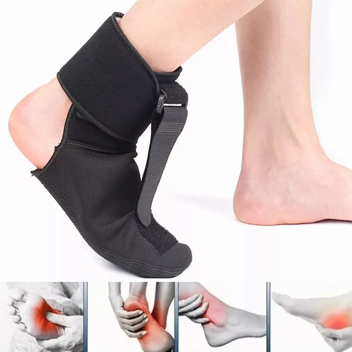 KUANGYE - Tobillera De Calcetín De Noche Para Fascitis Plantar M