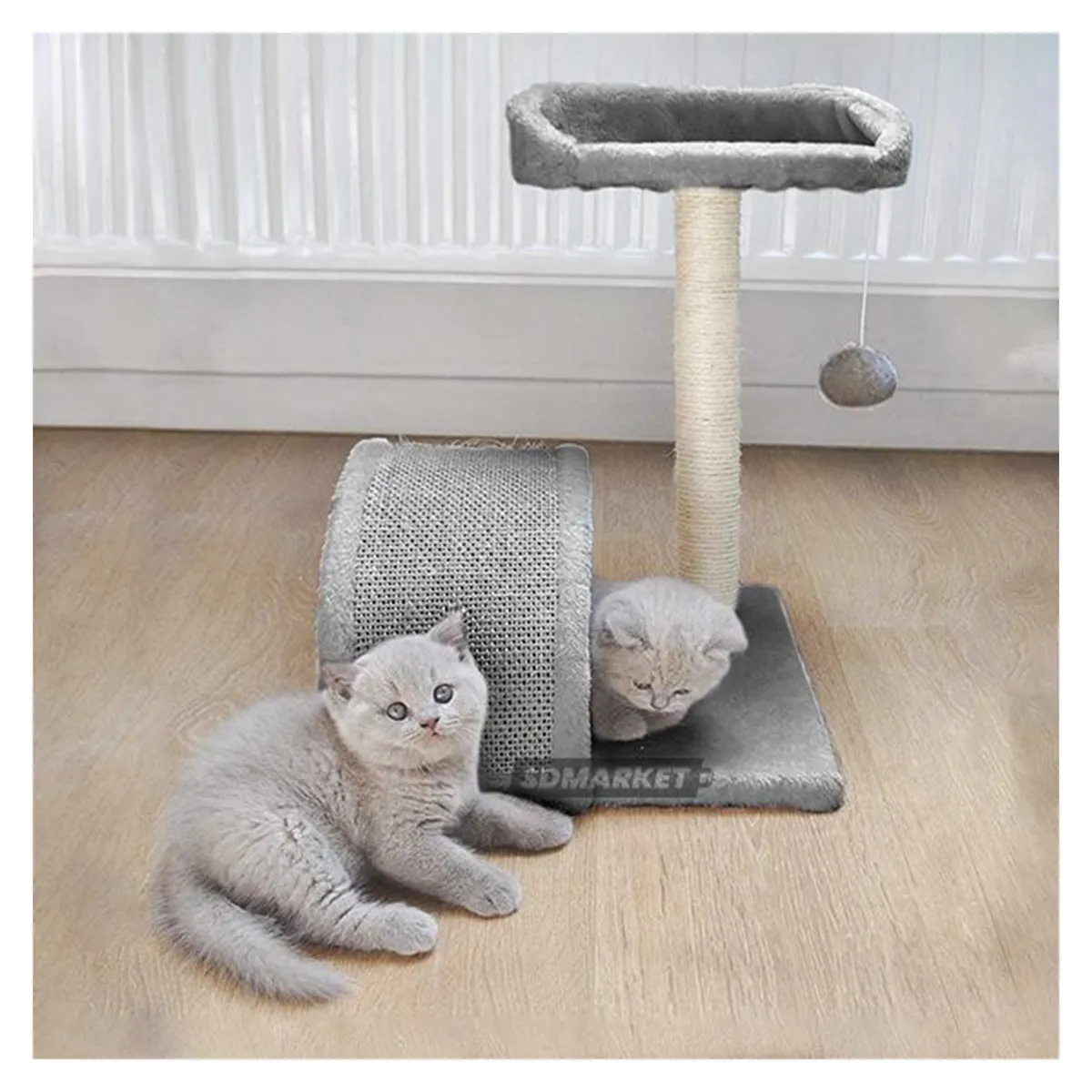 SDFIT - Rascador Casa de Gato Color Gris Mod CAT-M06B…