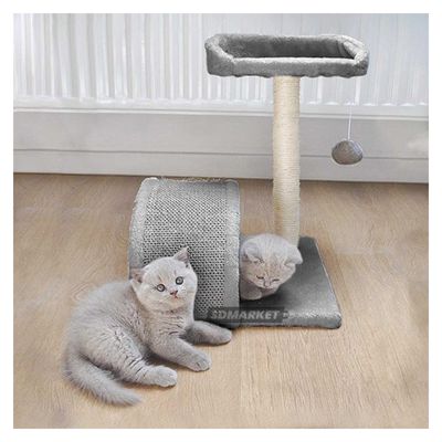 Imagen 2 del producto Rascador Casa de Gato Color Gris Mod CAT-M06B…