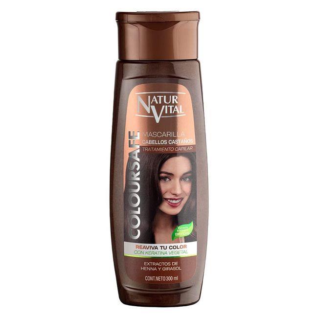 NATURVITAL - Mascarilla Coloursafe Cabellos Castaños 300 Ml Naturvital