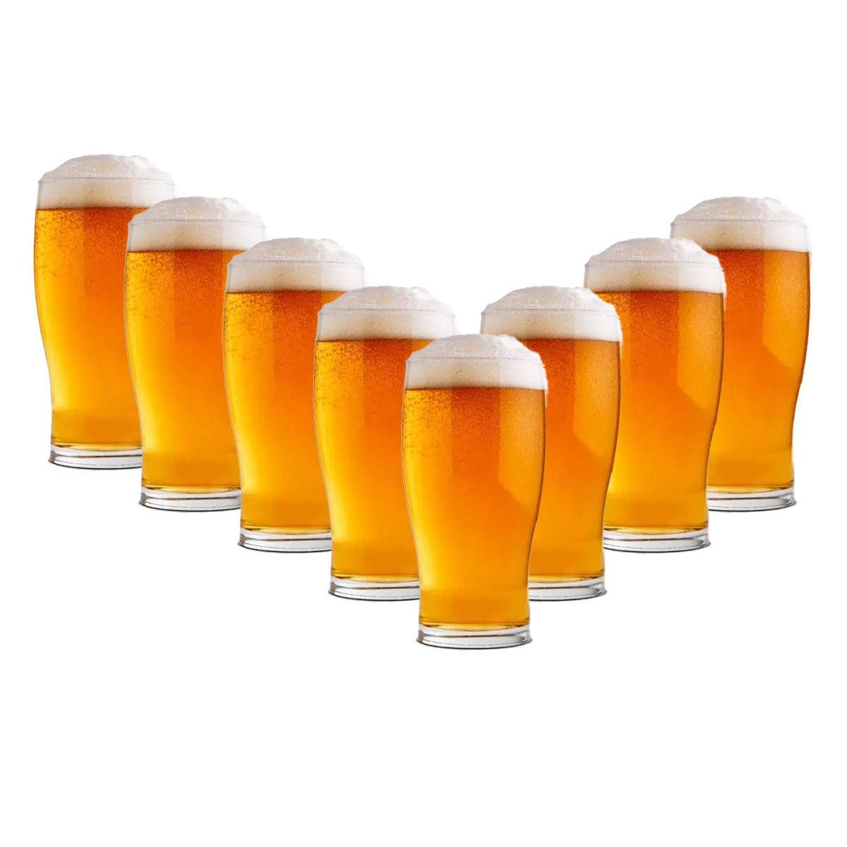 ALLEGRA - Pack 8 Vasos Cerveceros Vidrio Modelo Amberes 560ml