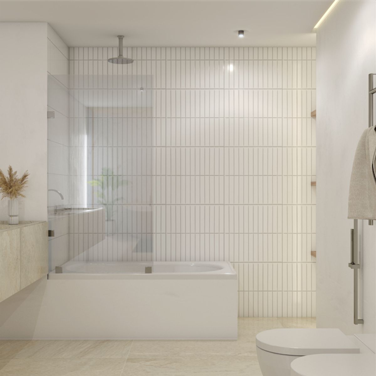 DELL ORTO - Shower door vidrio templado 90x150 herraje inox