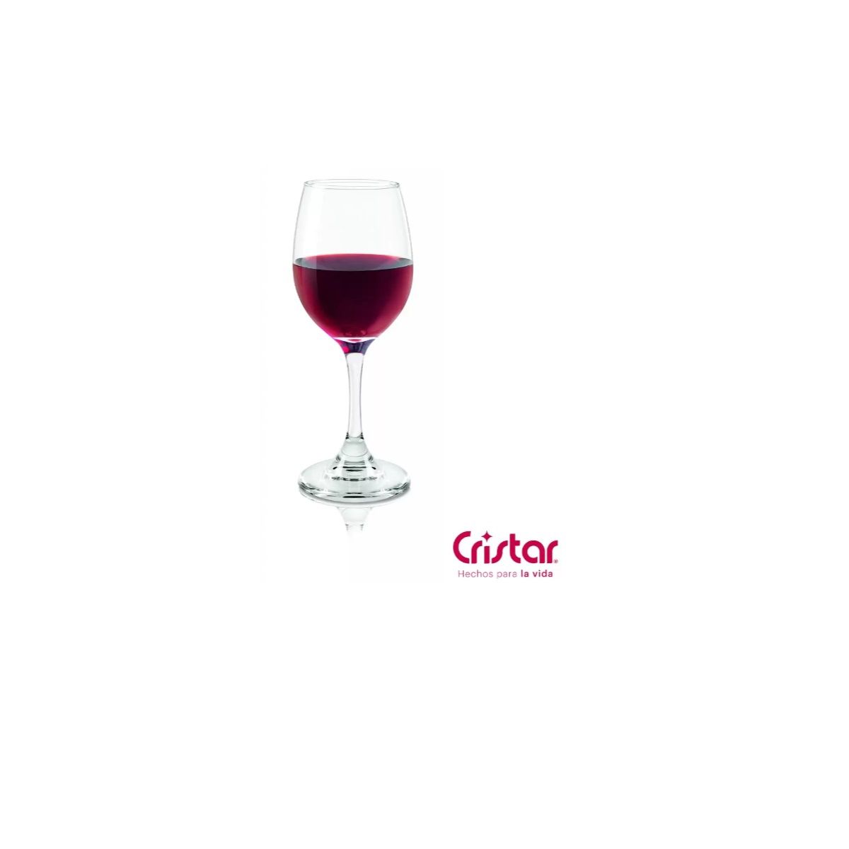 CRISTAR - Set 6 Copas de Vino Tinto 386ml  Cristar