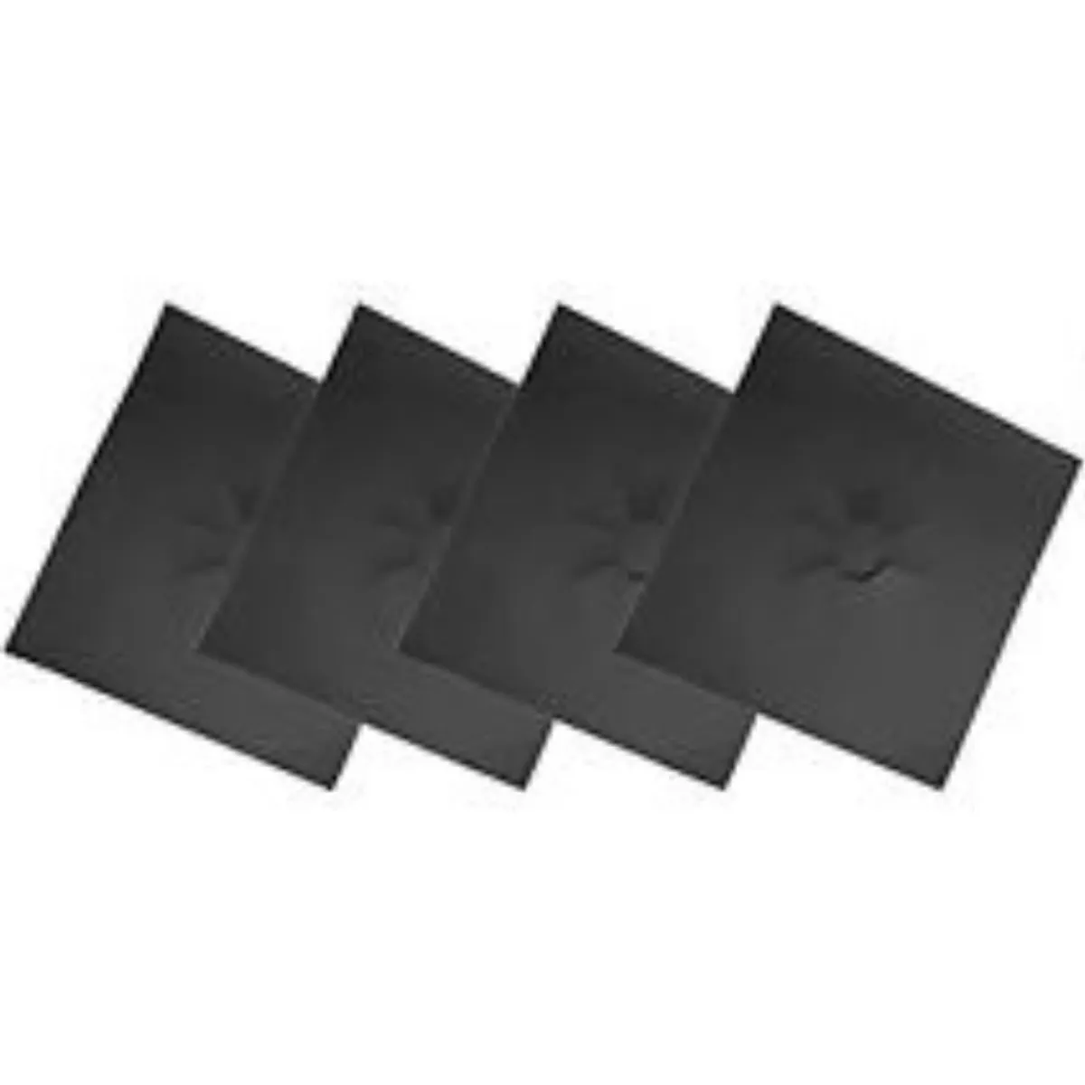 GENERICO - Pack 4 Papel Aluminio Laminas Protector Cocina Estufa Fogón Negro