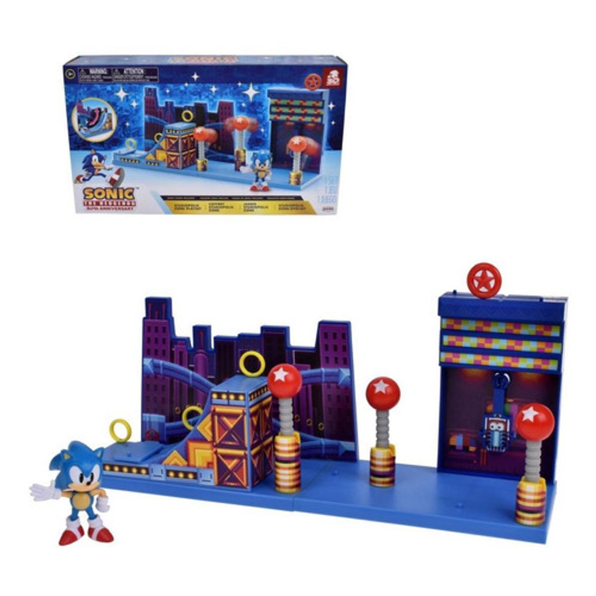SONIC - Playset Sonic Zona Studiopolis colección figuras 6 cm