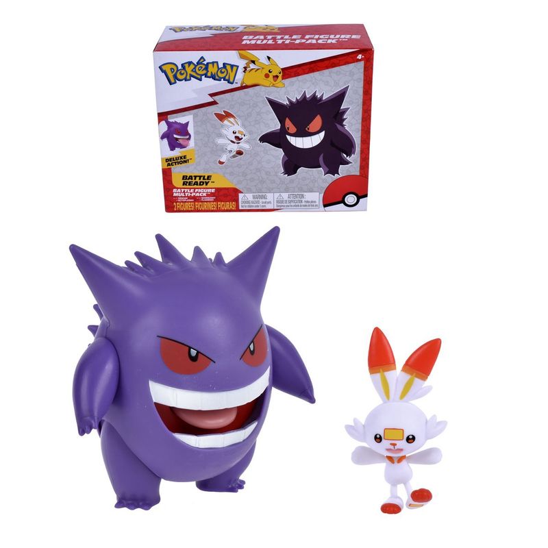 POKEMON - Set 2 Figuras De 5 Y 11 Cms - Gengar & Scorbunny