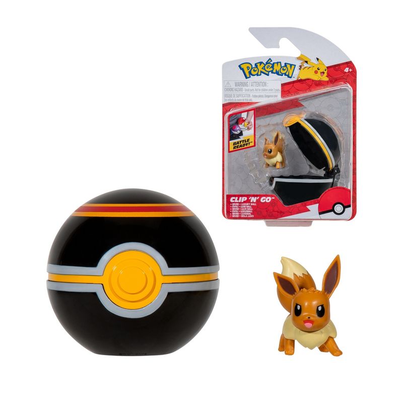 POKEMON - POKEBOLA CON FIGURA POKEMON - EEVEE + LUXURY BALL