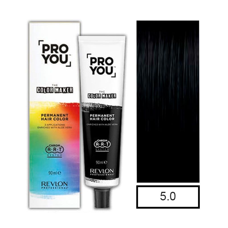 REVLON - Tintura Permanente Pro You Castaño Claro 5.0 +Oxidante.-