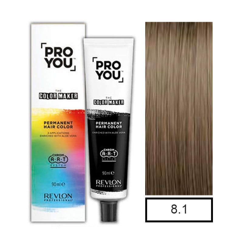 REVLON - Tintura Permanente Pro You Rubio Claro Ceniza 8.1 +Oxidante