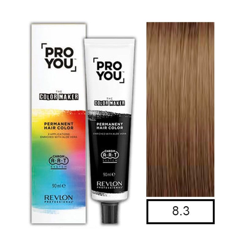 REVLON - Tintura Permanente Pro You Rubio Claro Dorado 8.3 +Oxidante
