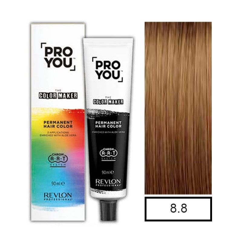 REVLON - Tintura Permanente Pro You Rubio Claro Choco. Marrón 8.8 +Oxidante