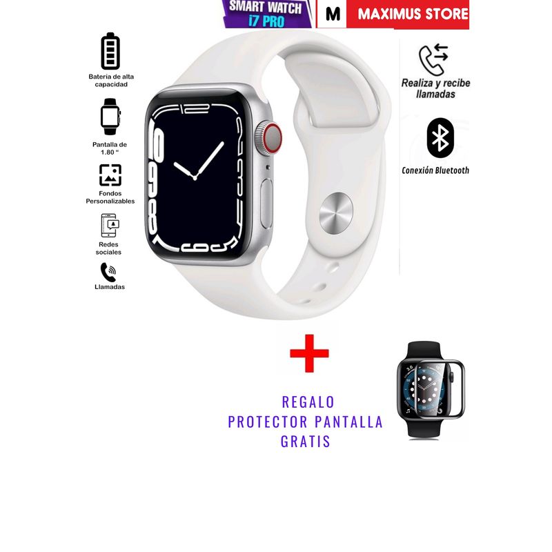 GENERICO - Reloj inteligente smartwatch i7promax  Blanco / Realiza Llamadas