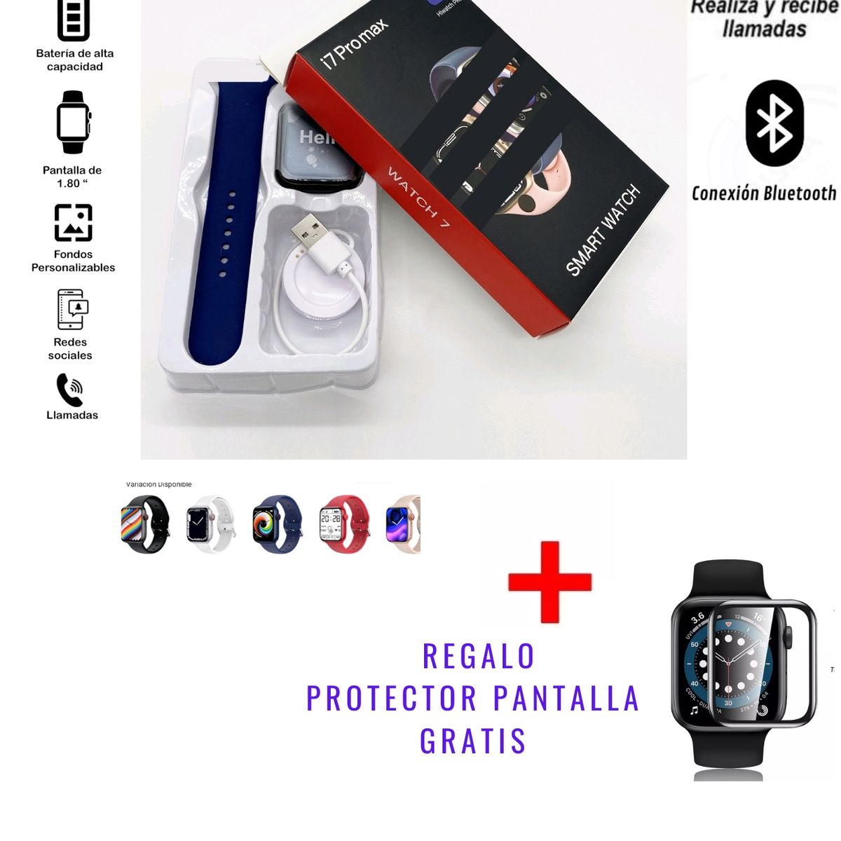GENERICO - Reloj inteligente smartwatch i7promax Azul SERIE 7 / Realiza Llamadas