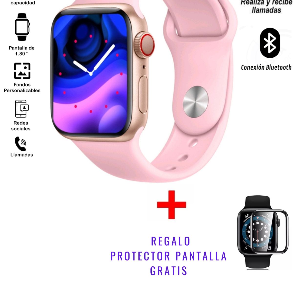 GENERICO - Reloj inteligente smartwatch i7promax Rosado  /  Realiza Llamadas