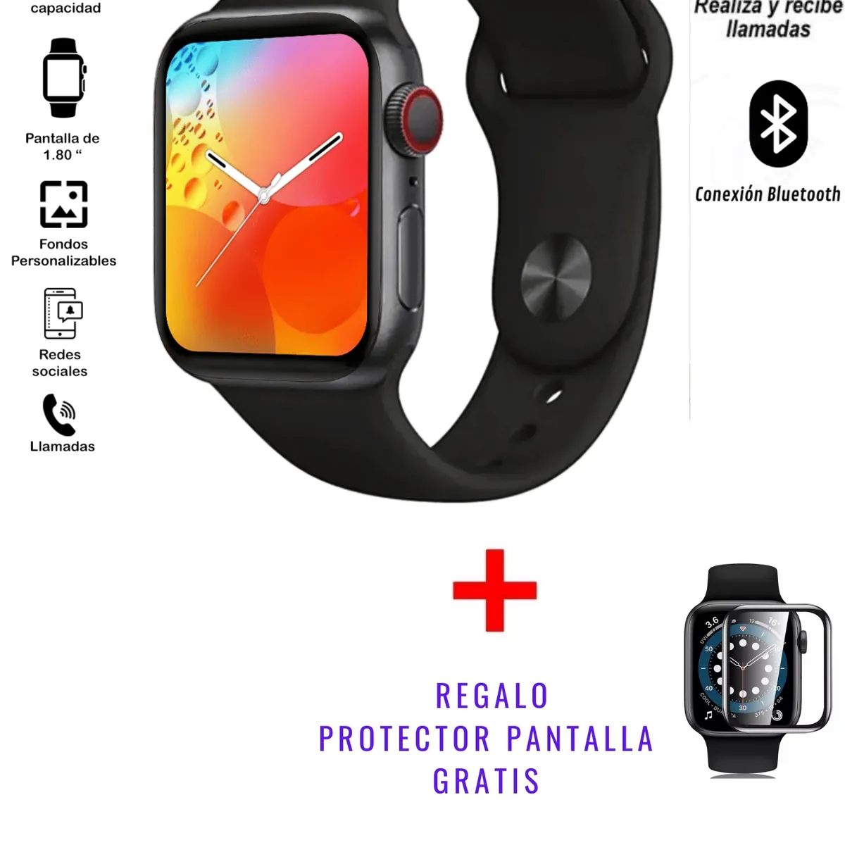 UNIVERSAL - Reloj inteligente smartwatch i7promax Negro /  Realiza Llamadas