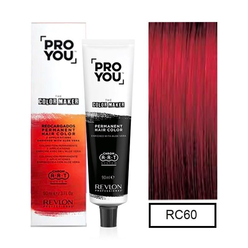 REVLON - Tintura Permanente Pro You Rojo Puro Rc60  + Oxidante