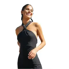 MAAJI - Vestido largo Midnight Black Clara.-