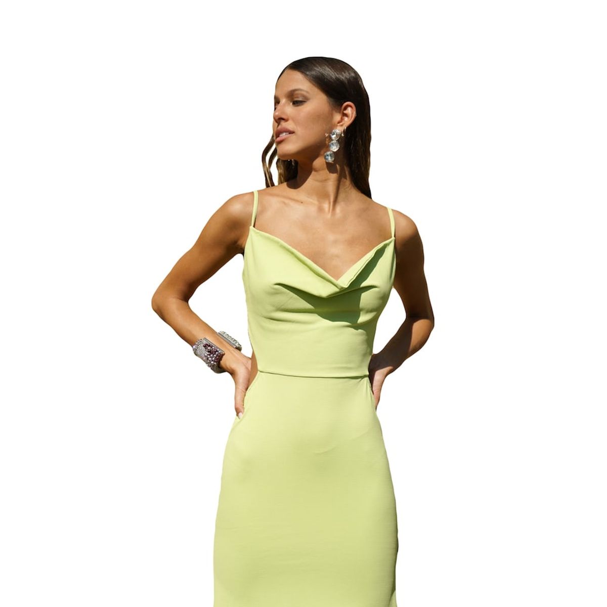 MAAJI - Vestido largo Maaji Green Lemonade Sophie