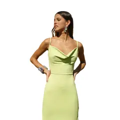 MAAJI - Vestido largo Green Lemonade Sophie