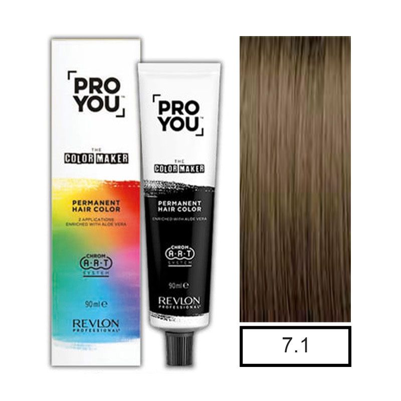 REVLON - Tintura Permanente Pro You Rubio Medio Ceniza 7.1 +Oxidante