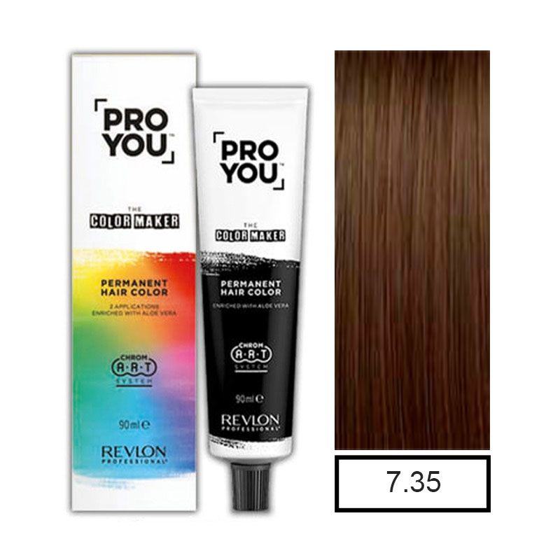 REVLON - Tintura Permanente Pro You Rubio Med. Dorado Caoba 7.35 +Oxidante